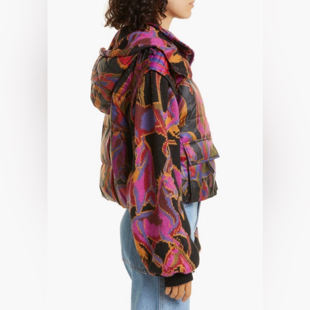 NWT $310 FARM Rio Wild Horses REVERSIBLE Mixed Media Jacket in Medium! - Picture 4 of 16